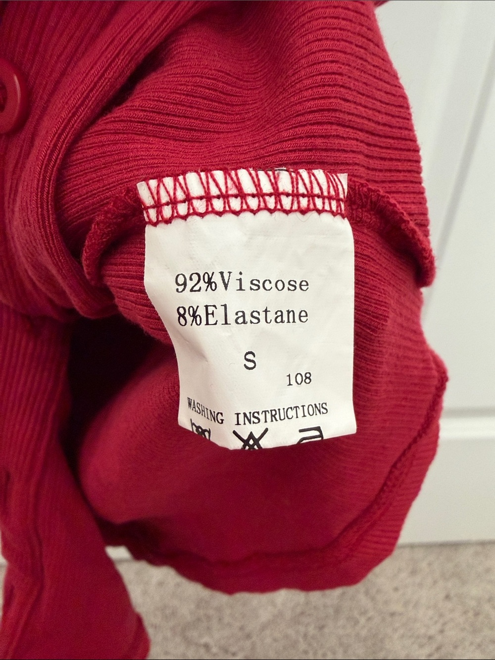 Burgundy Ribbed Asymmetric Button Down Ribbed Tank Top - Picture 2 of 4